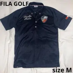 FILA GOLF ダークブルーポロシャツ　ゴルフウェア　未使用に近い
