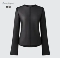 UNIQLO×マメクロゴウチ　シアークルーネックTシャツ　ブラック