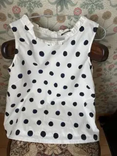 MaxMara ドット柄 ノースリーブトップス