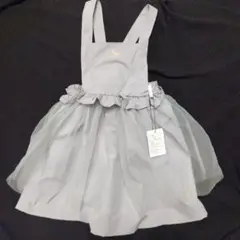 【新品タグ付き】cactoli フリル付きジャンバースカート 100