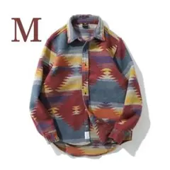 ネルシャツ ジャケット メンズ オルテガ ネイティブ柄 厚手 アウター キャンプ