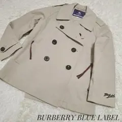 【美品】【BURBERRY BLUE LABEL 】ベージュ ピーコート
