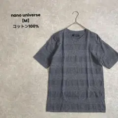 Y002＊nano universe 半袖Tシャツ　グレー【M】コットン100%