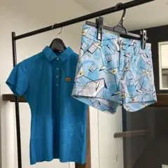 ラウドマウス　ゴルフ　ポロシャツ＆ショートパンツ　ロゴ　トロピカル