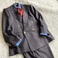 【希少 名品】ＡＢ５位バーバリー金ボタングレーブラウンセットアップスーツ菅田将暉