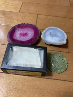 石　アゲートスライス　冰洲石　セット