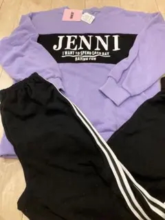未使用JENNI ジェニィ ルームウェア パジャマ パープル×ブラック160cm