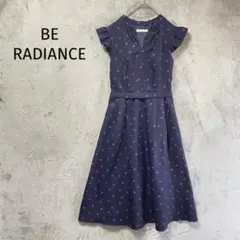 BE RADIANCE/いちご柄ワンピース/F/フリル袖 リボン ネイビー
