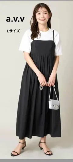 avvブラック キャミワンピース Lサイズ