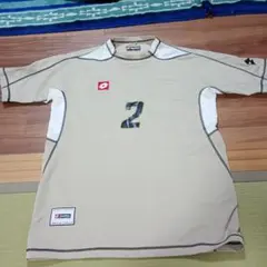 Lotto サッカーゲームシャツ XL ベージュ 番号2