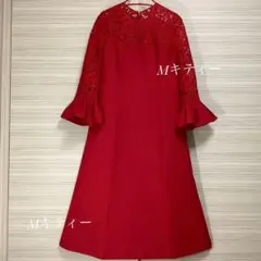 【VALENTINO】ヴァレンティノ★レース装飾・117㎝丈 ワンピース★1回着