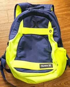 Hurley バックパック ネイビー/イエロー スケボーリュック/