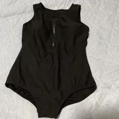 【値下げ！】ブラック ワンピース水着 ジッパー付き１７ＬＬ