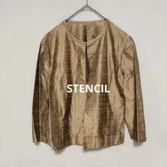 STENCIL/ジャケット 長袖/薄手/ノーカラー/シルク/羽織2642