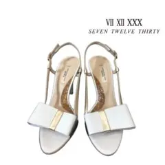 【美品】SEVEN TWELVE THIRTY フロントリボンストラップサンダル