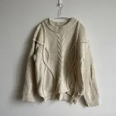 CLANE 3Dケーブルニット