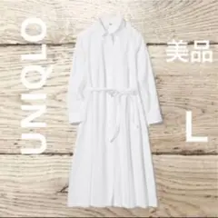 UNIQLOコットンＡラインシャツワンピース