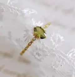 オリーブペリドット フリーサイズ リング ノノ様ご確認