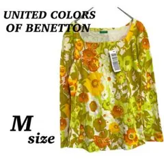 【UNITED COLORS OF BENETTON】Tシャツ　長袖　花柄　新品