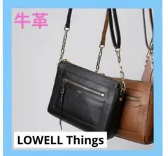 LOWELL Things ロウェル シングスショルダーバッグ黒ブラック　レザー