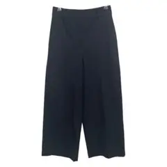 プラステ ワイドパンツ 麻混 リネンブレンド 涼感 ゆったり ボトムス S 上品