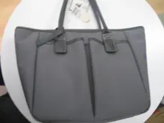 展示品 ナイロンｘ革 トートバッグ モスグリーン ｗ40ｘｔ28ｘｄ14