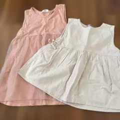 チュニック 2点セット ピンク・ベージュ