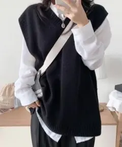 【by muni:r】オーバーシルエットニットベスト