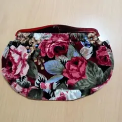 昭和レトロ 布バッグ クラッチバッグ