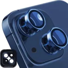 iPhone 15/15 Plus 用 レンズ保護フィルム ライトブルー