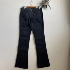 美品【ジョージアラブ】（M）ブーツカットパンツ ブラック 美脚効果