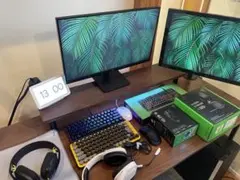 キーボード、マウス、ヘッドホン、モニター12点セット