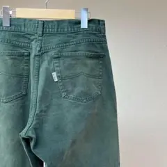 USED USA古着 ダークグリーン カラーデニム ワイド vintage