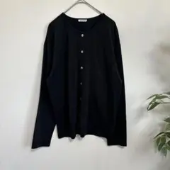 【LUSEINE ル・セーヌ】薄手カーディガン　シンプル　綺麗め　ブラック　黒