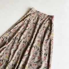 UNTITLED ボタニカル フラワー Aライン スカート 日本製