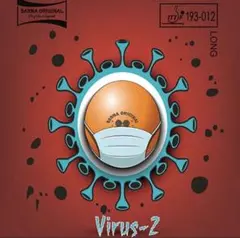 赤　Virus 2 ウイルス　2 粒高 ラバー　卓球　OX 1枚　A３