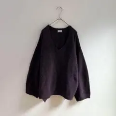 3348【トリコグレージュブレベテ】ニット　長袖　ゆったり　紫　３８　秋冬　Ｍ