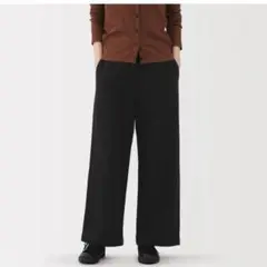 無印良品 裏毛スウェットワイドパンツ