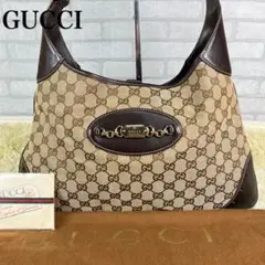 ✨極美品✨GUCCI ワンショルダー ホースビット ロゴ金具 キャンバス GG