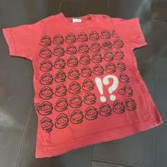 べべの赤い顔プリントTシャツ 90サイズ
