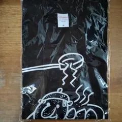 Refre 黒 M Tシャツ イラスト付き