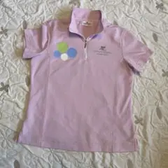 courrèges ピンクスポーツシャツ 半袖