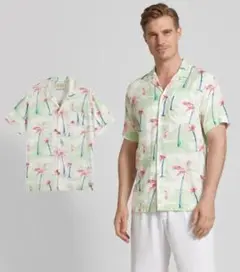 【希少・美品】SCOTCH&SODA 総柄 アロハシャツ M ボタニカル 南国風 SCOTCH＆SODA 青 花柄 アロハシャツ Mサイズ - メルカリ