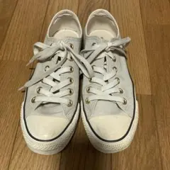 レア CONVERSEスニーカー グレージュ 穴ゴールド