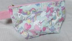 1点★値下げ【ハンドメイド】ふわふわファスナーポーチ/ユニコーン