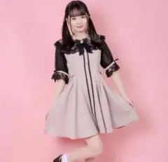 ROJITA サイドハートバックルビック衿ワンピース ピンク