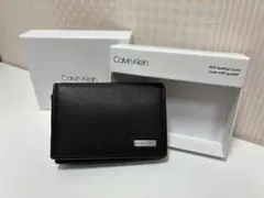 Calvin Klein 黒 レザー 名刺入れ