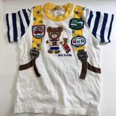 MH BUS クマ刺繍Tシャツ 95cm未満