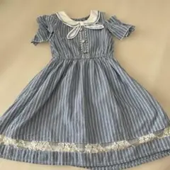 ストライプ柄 半袖ワンピース　ノースリーブ　axesfemmeKIDS 130
