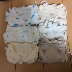 ベビー肌着 6枚セット 動物柄　50 60サイズ　メッシュ　メッシュ半袖肌着